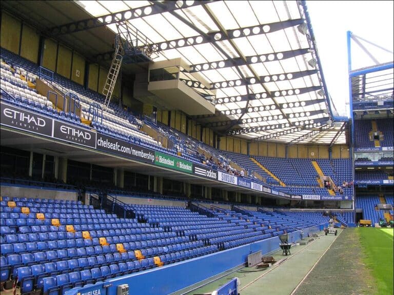 Tableau Encadré Stamford Bridge – Vue Aérienne, Cadeau Idéal Pour Les Fans De Chelsea FC