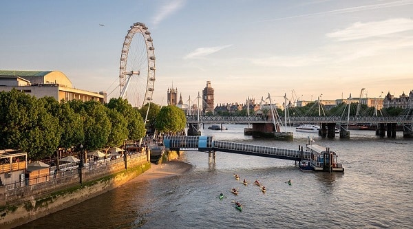 visita della souhth bank london bridge in francese